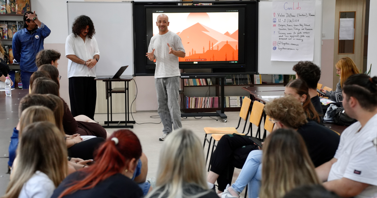 Participants at the CivicLab training in Romania